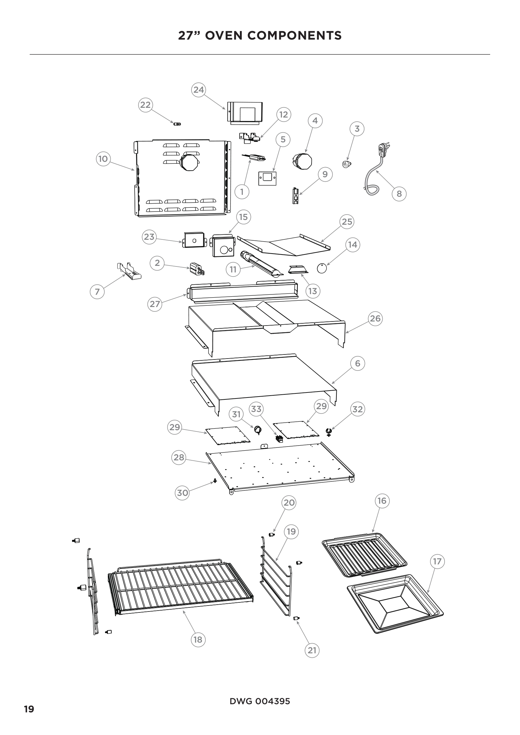 27” OVEN COMPONENTS