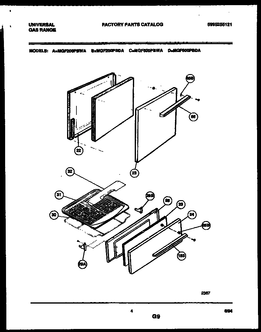03 - DOOR AND BROILER DRAWER PARTS