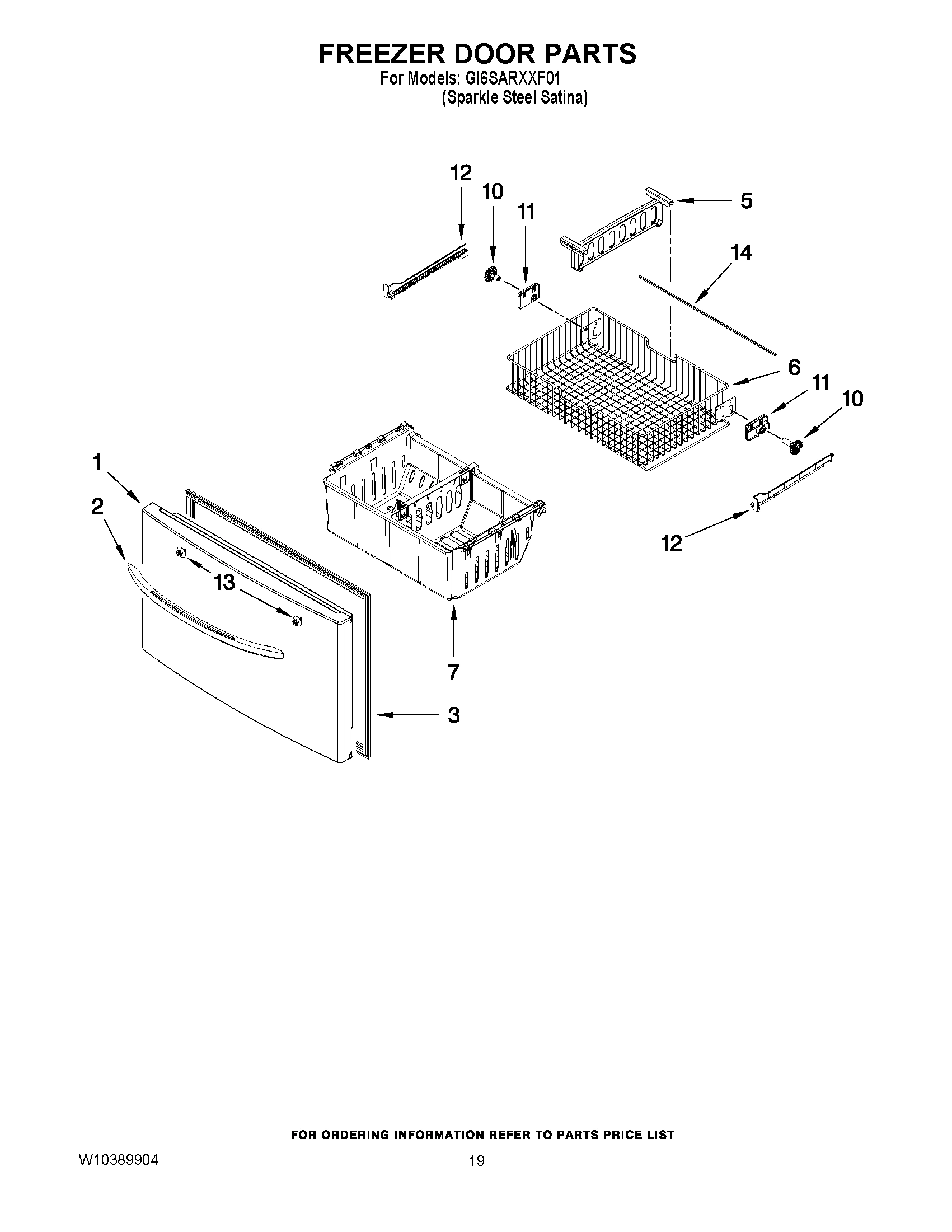 10 - FREEZER DOOR PARTS