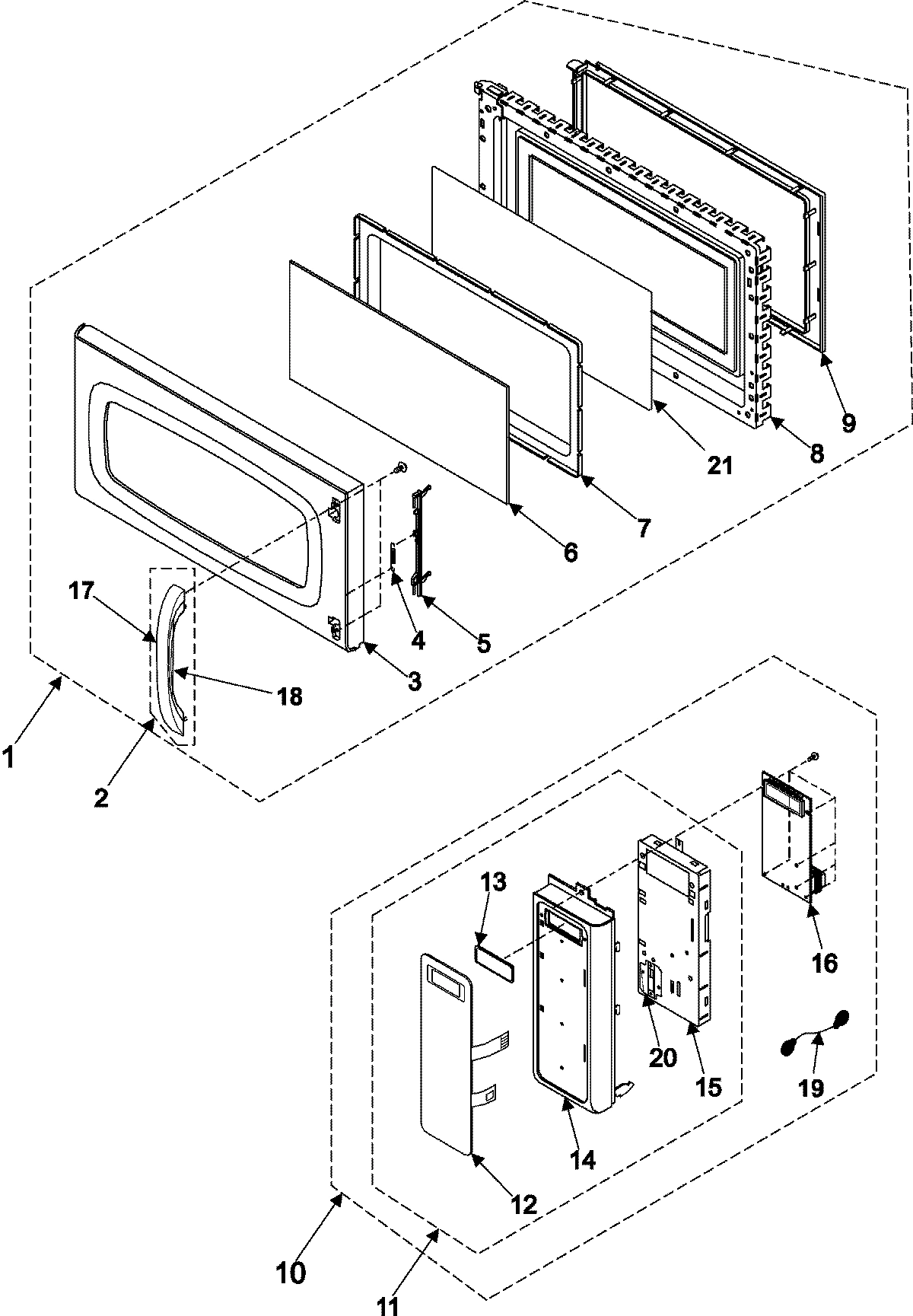 02 - CONTROL PANEL/DOOR ASSEMBLY