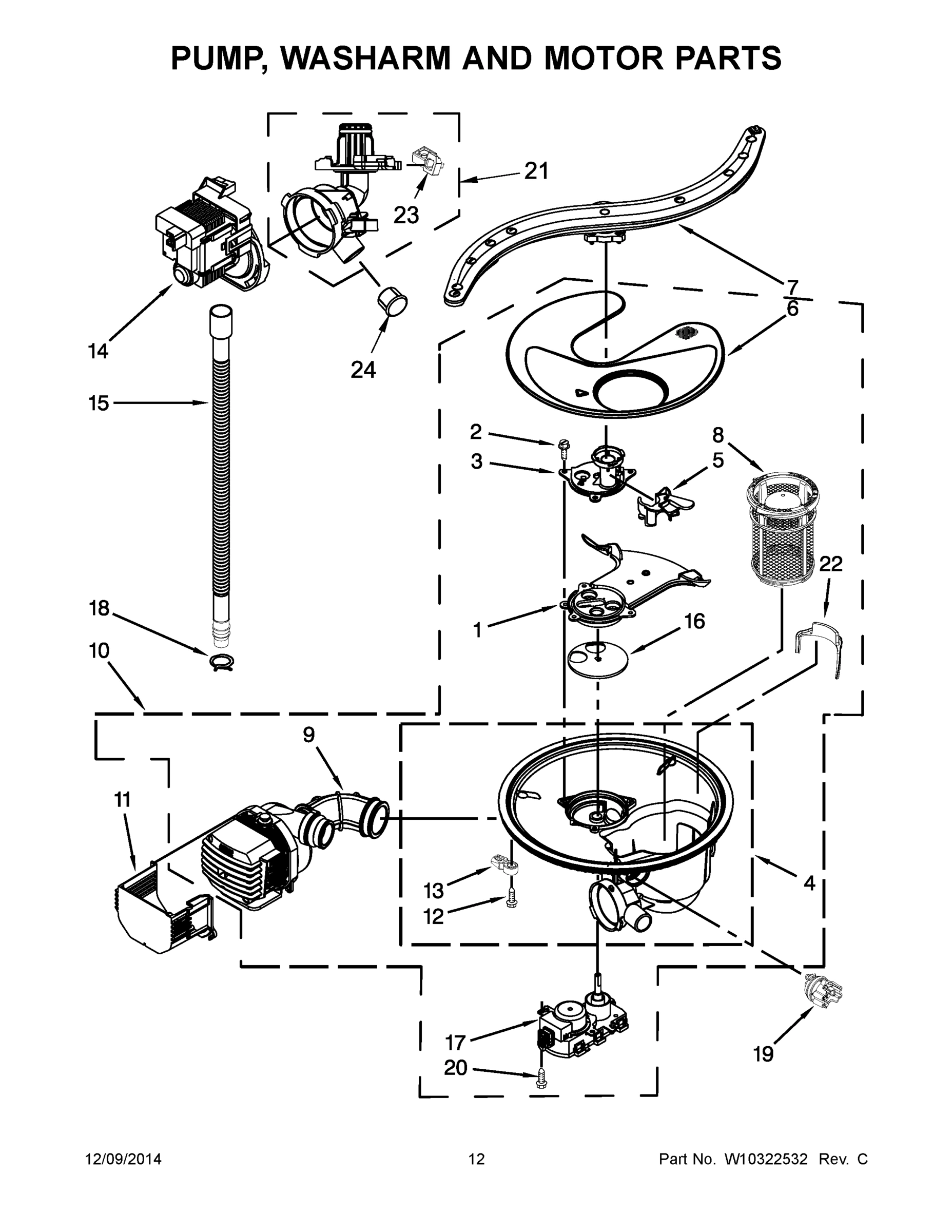 07 - PUMP, WASHARM AND MOTOR PARTS