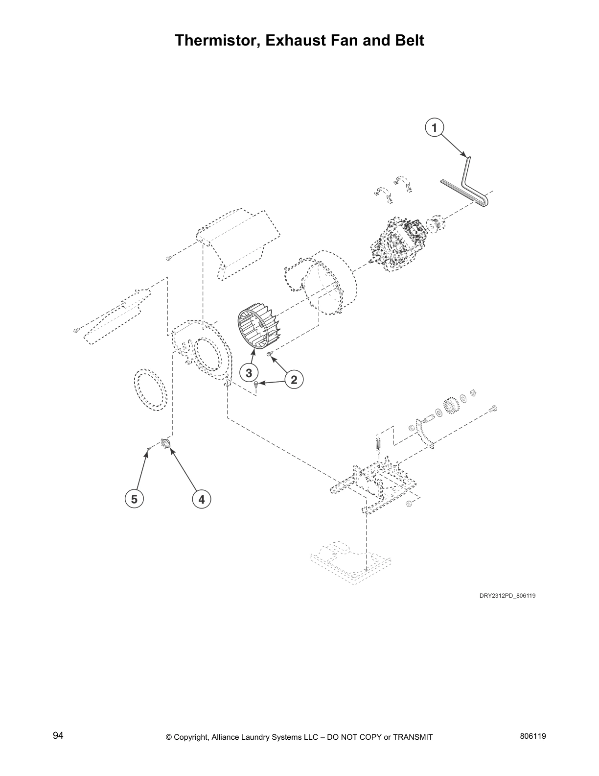 Thermistor, Exhaust Fan and Belt