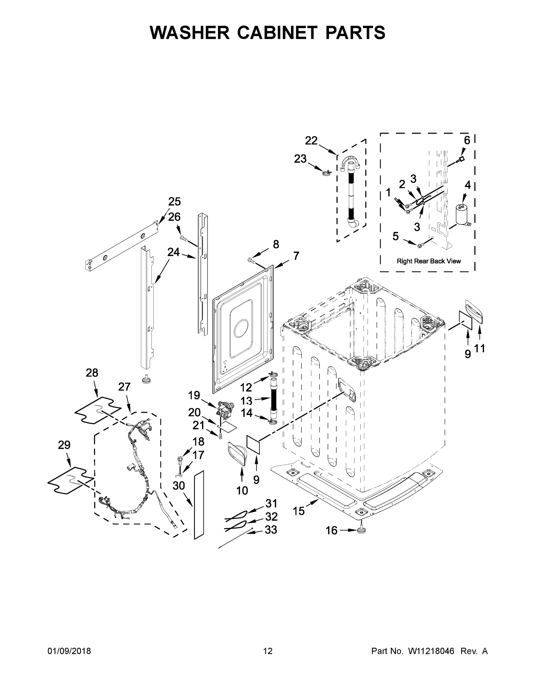 07 - WASHER CABINET PARTS