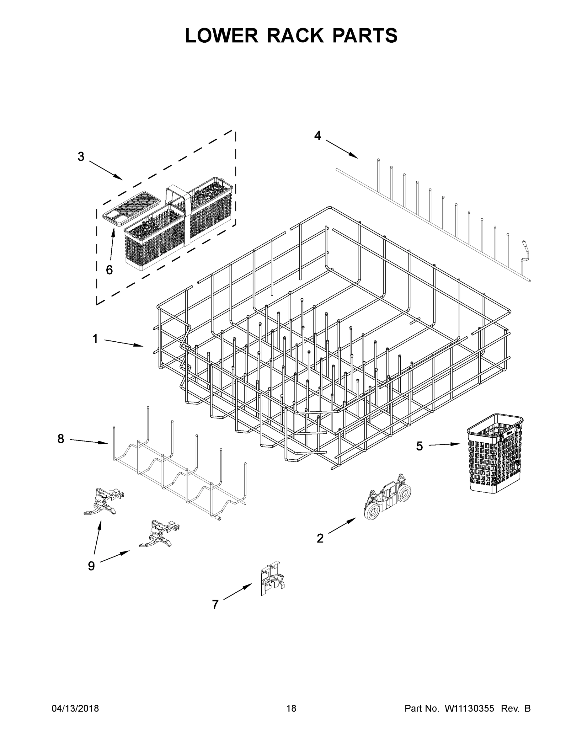 10 - LOWER RACK PARTS
