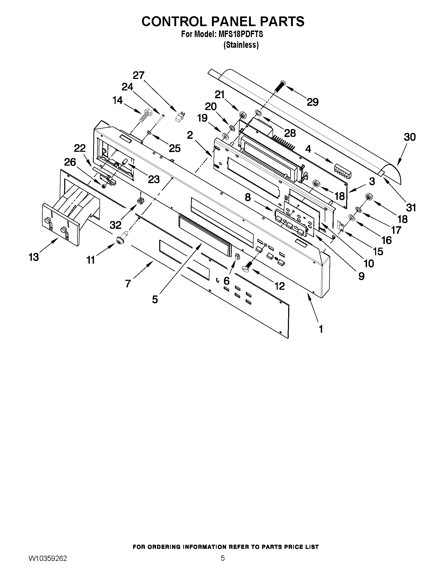 04 - CONTROL PANEL PARTS