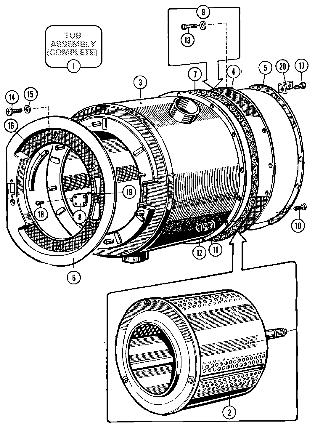 08 - BASKET & OUTER SHELL ASSY. (SERIES 10)