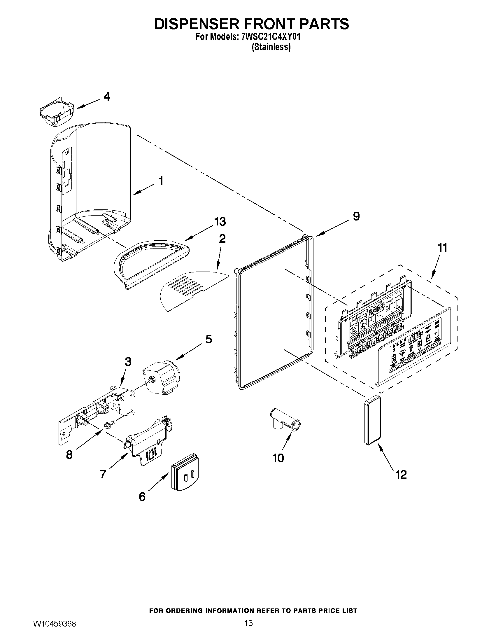 08 - DISPENSER FRONT PARTS
