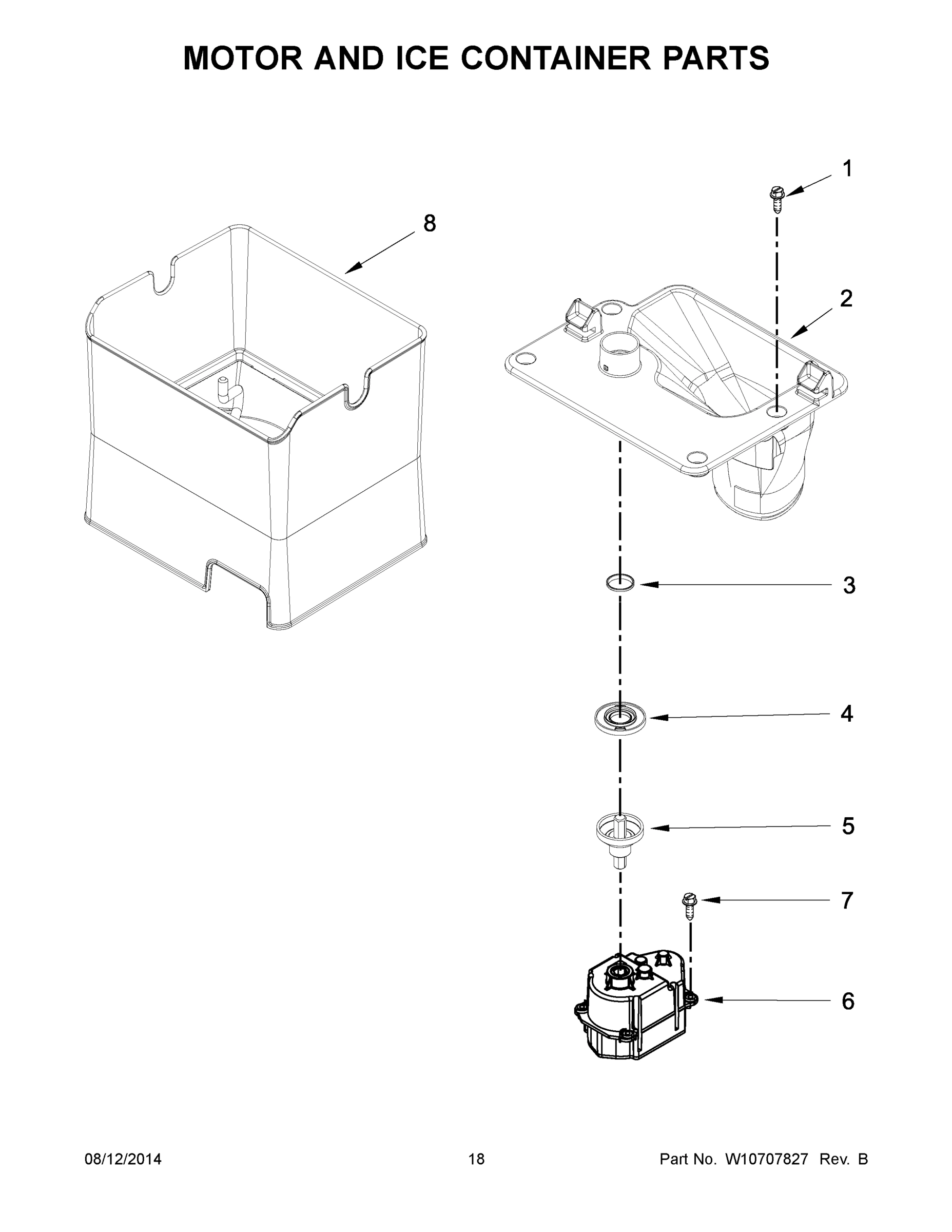 10 - MOTOR AND ICE CONTAINER PARTS