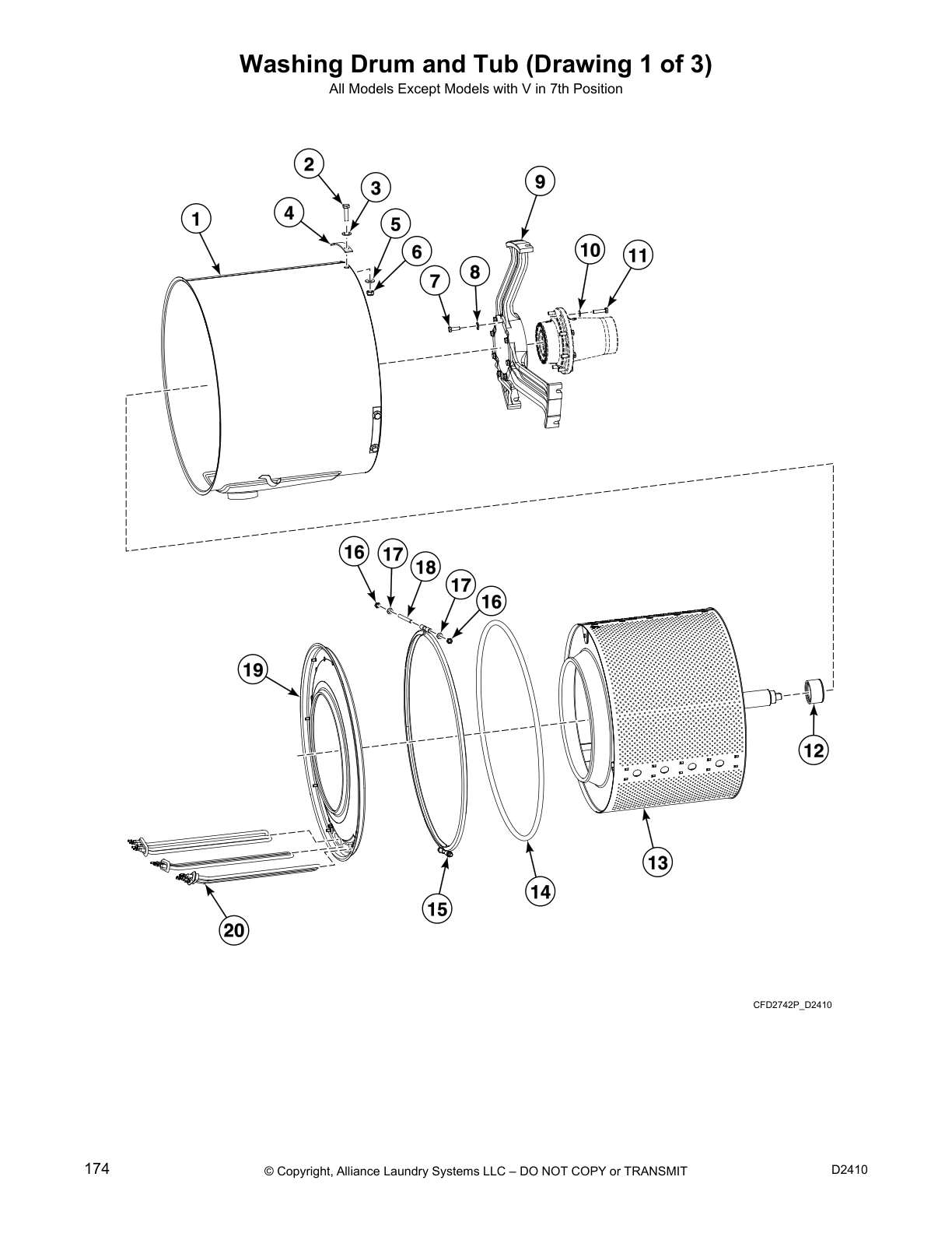 Washing Drum and Tub (Drawing 1 of 3)