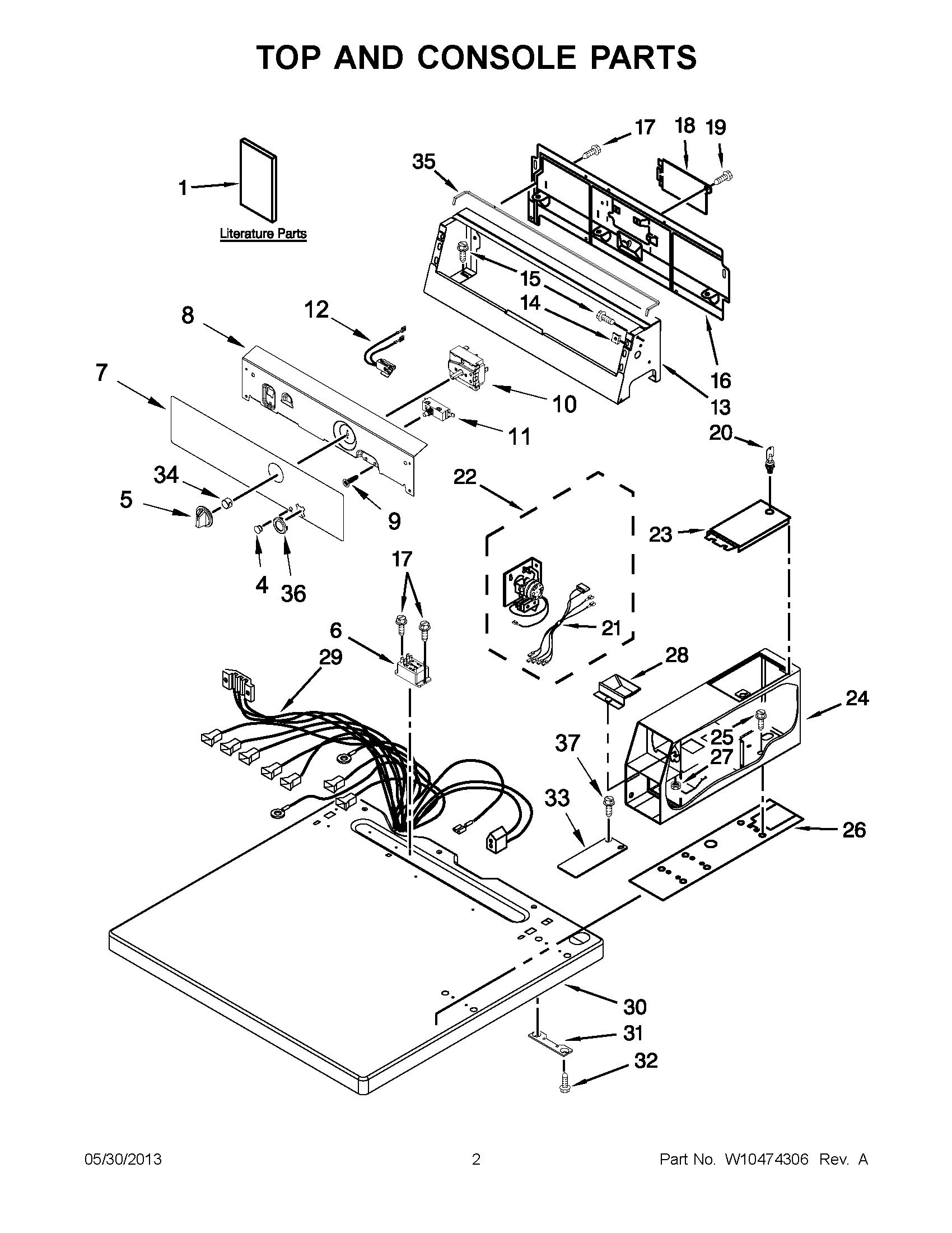 01 - TOP AND CONSOLE PARTS