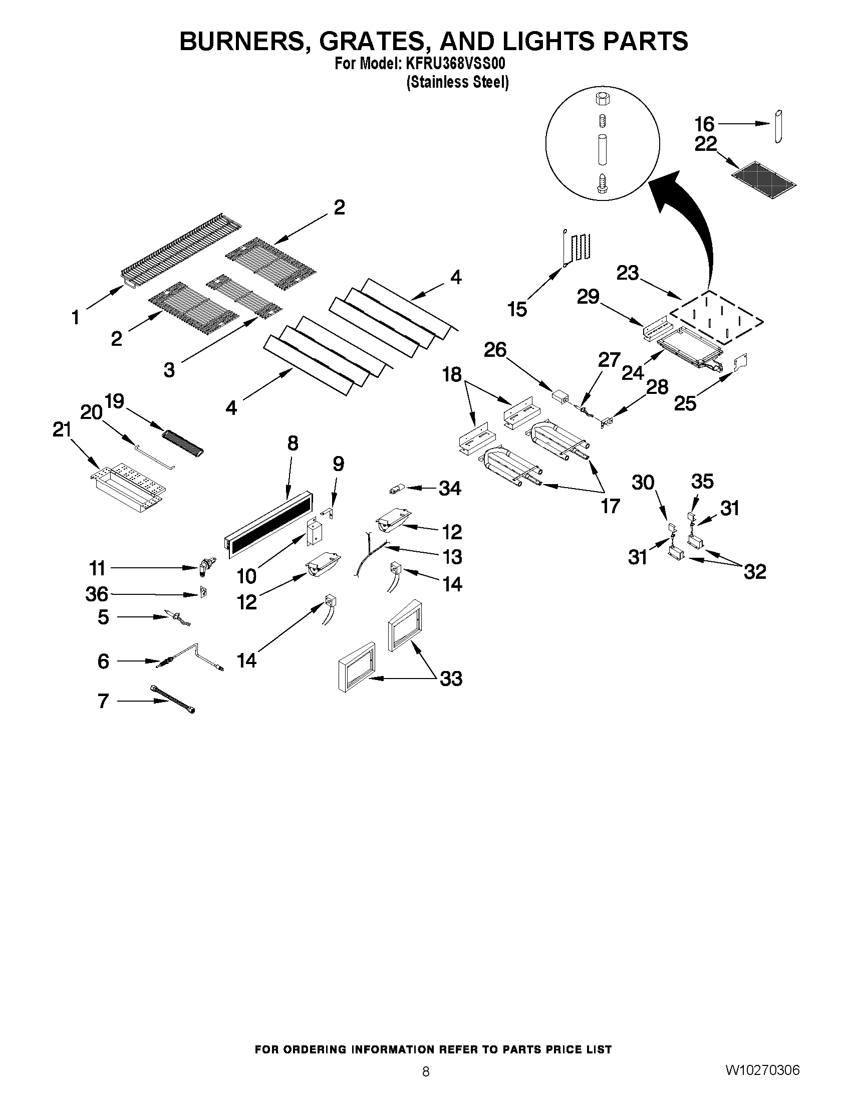05 - BURNERS, GRATES, AND LIGHTS PARTS
