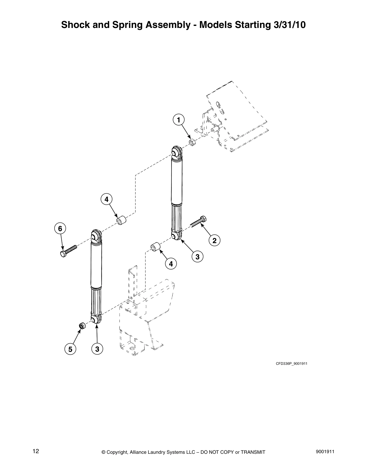 Shock and Spring Assembly - Models Starting 3/31/10
