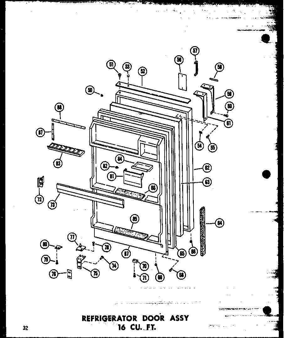 07 - REF DOOR ASSY 16 CU. FT.