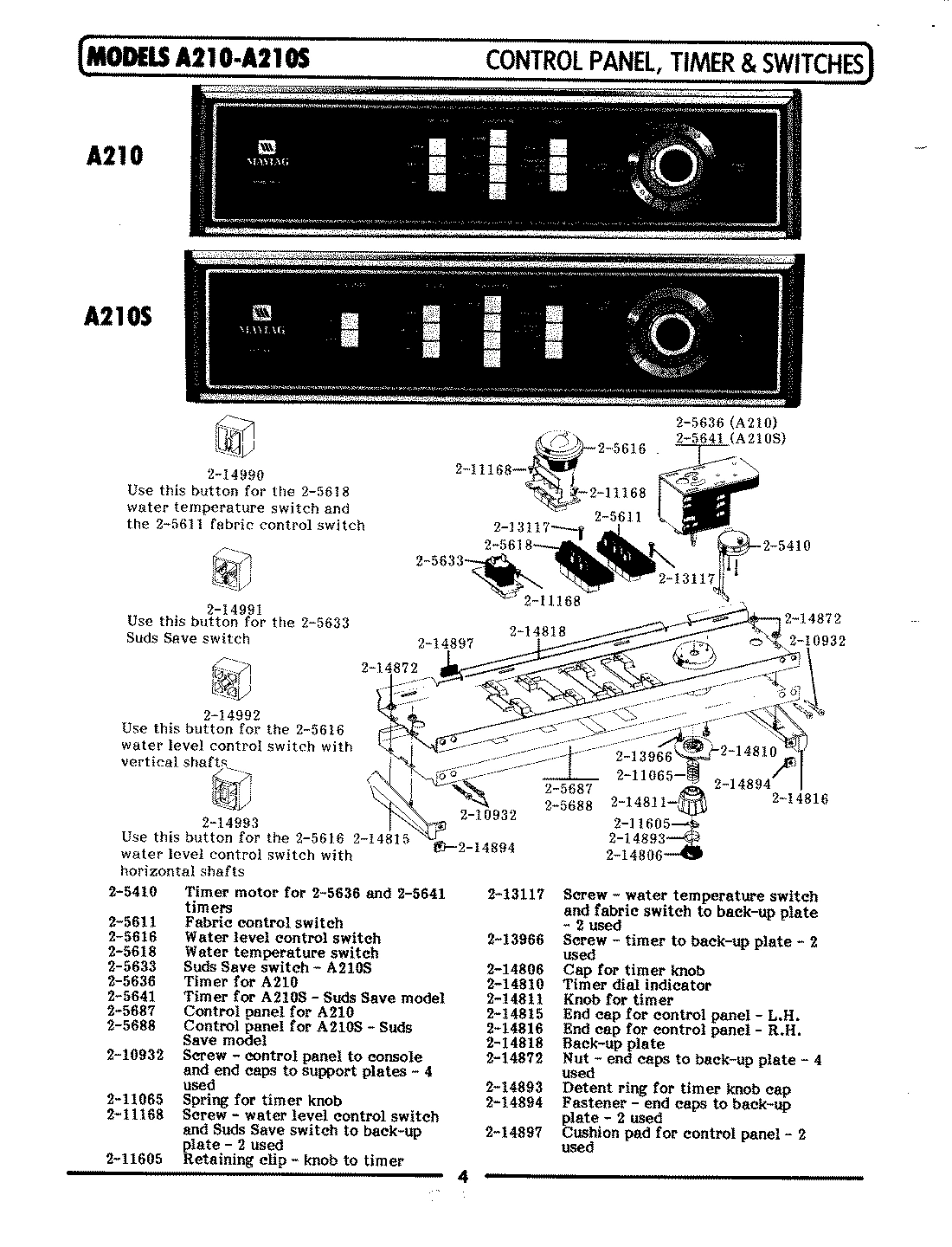 05 - CONTROL PANEL, TIMER & SWITCHES