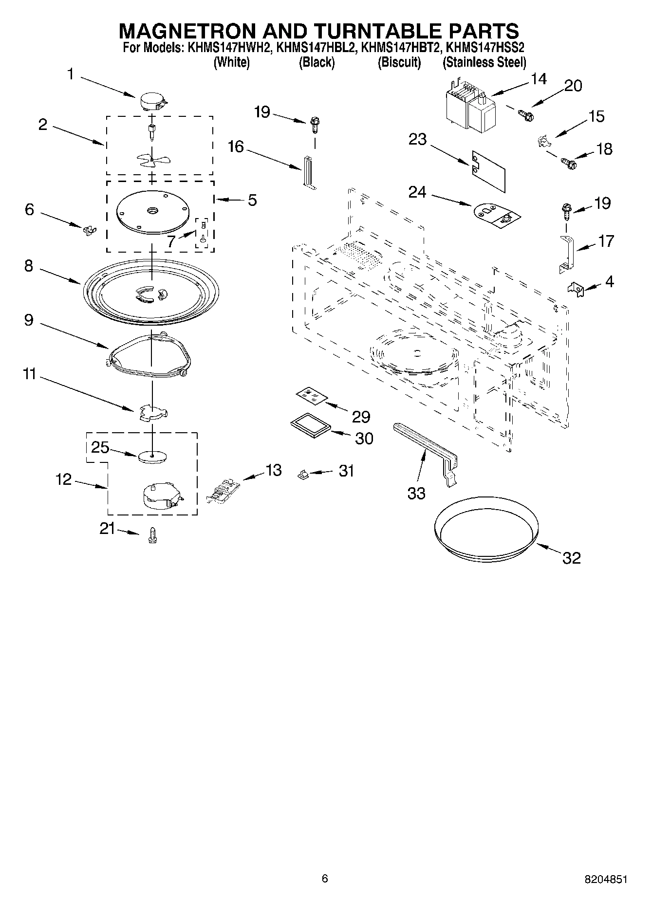 05 - MAGNETRON AND TURNTABLE PARTS
