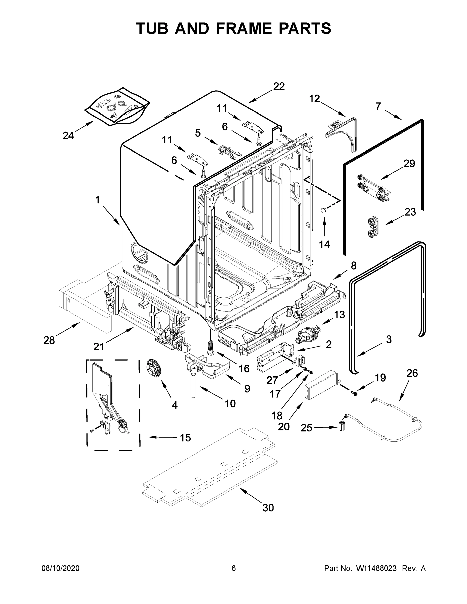 04 - TUB AND FRAME PARTS