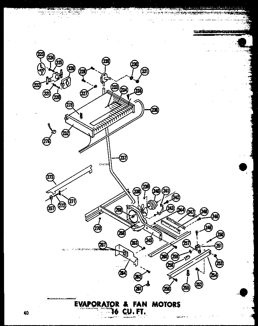 02 - EVAP & FAN MOTORS 16 CU. FT.