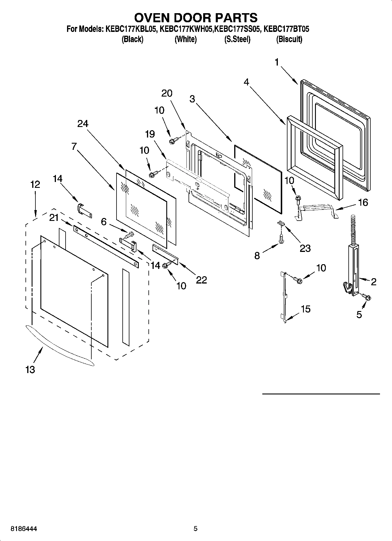 04 - OVEN DOOR PARTS