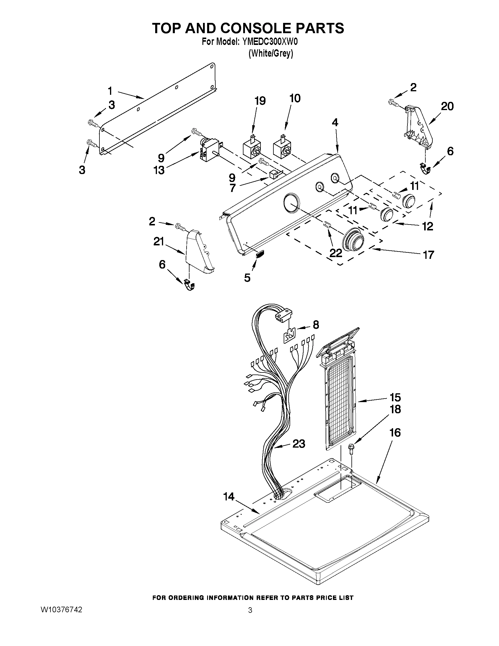 02 - TOP AND CONSOLE PARTS