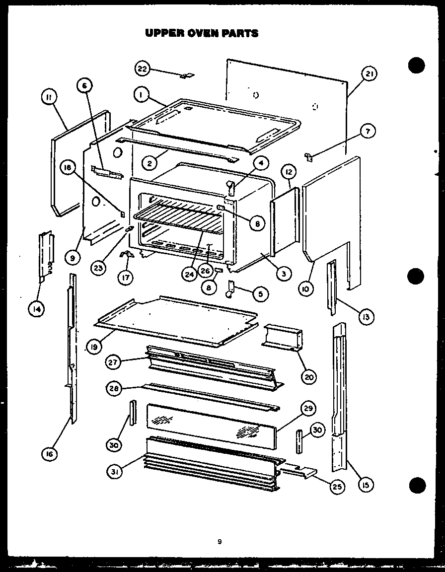 10 - UPPER OVEN PARTS