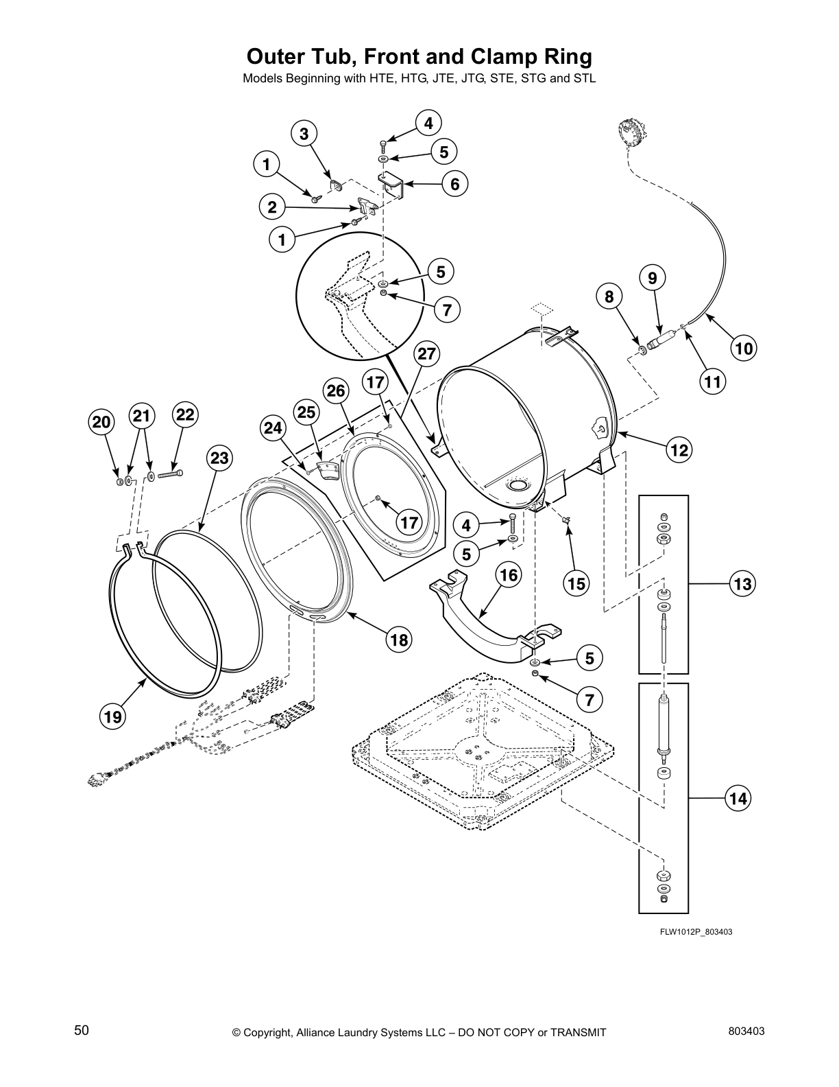 Outer Tub, Front and Clamp Ring