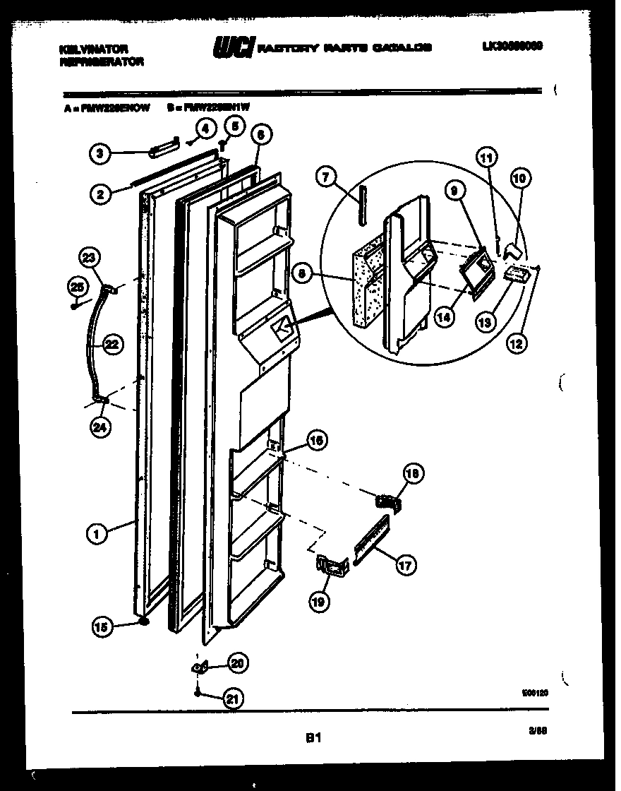 02 - FREEZER DOOR PARTS