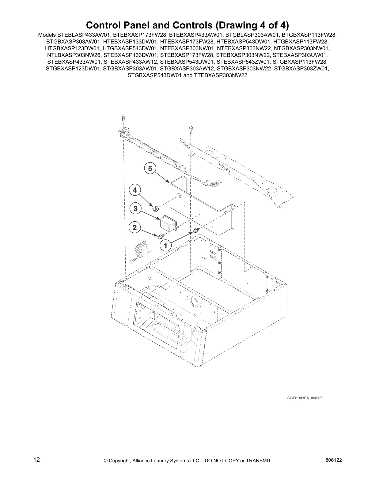 Control Panel and Controls (Drawing 4 of 4)