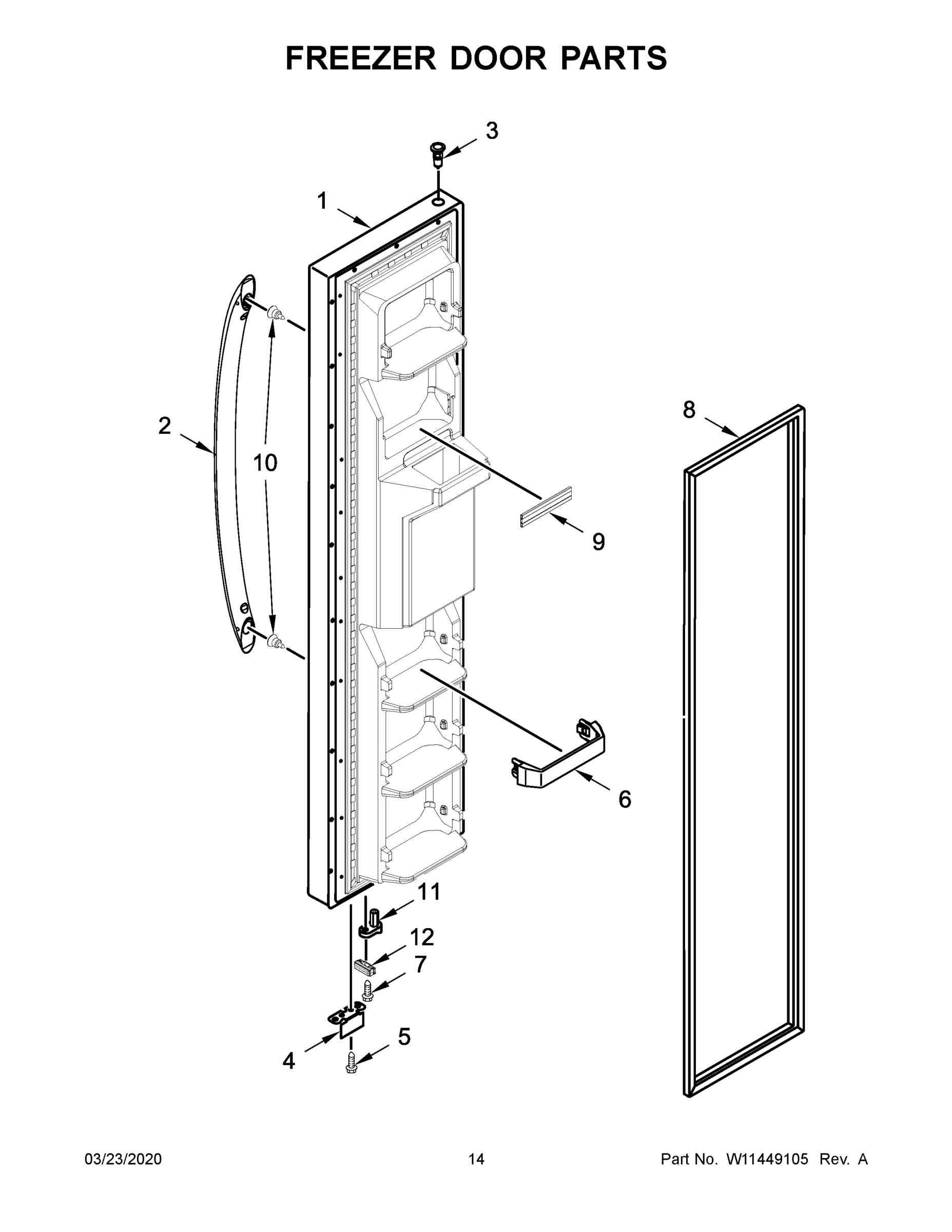 08 - FREEZER DOOR PARTS
