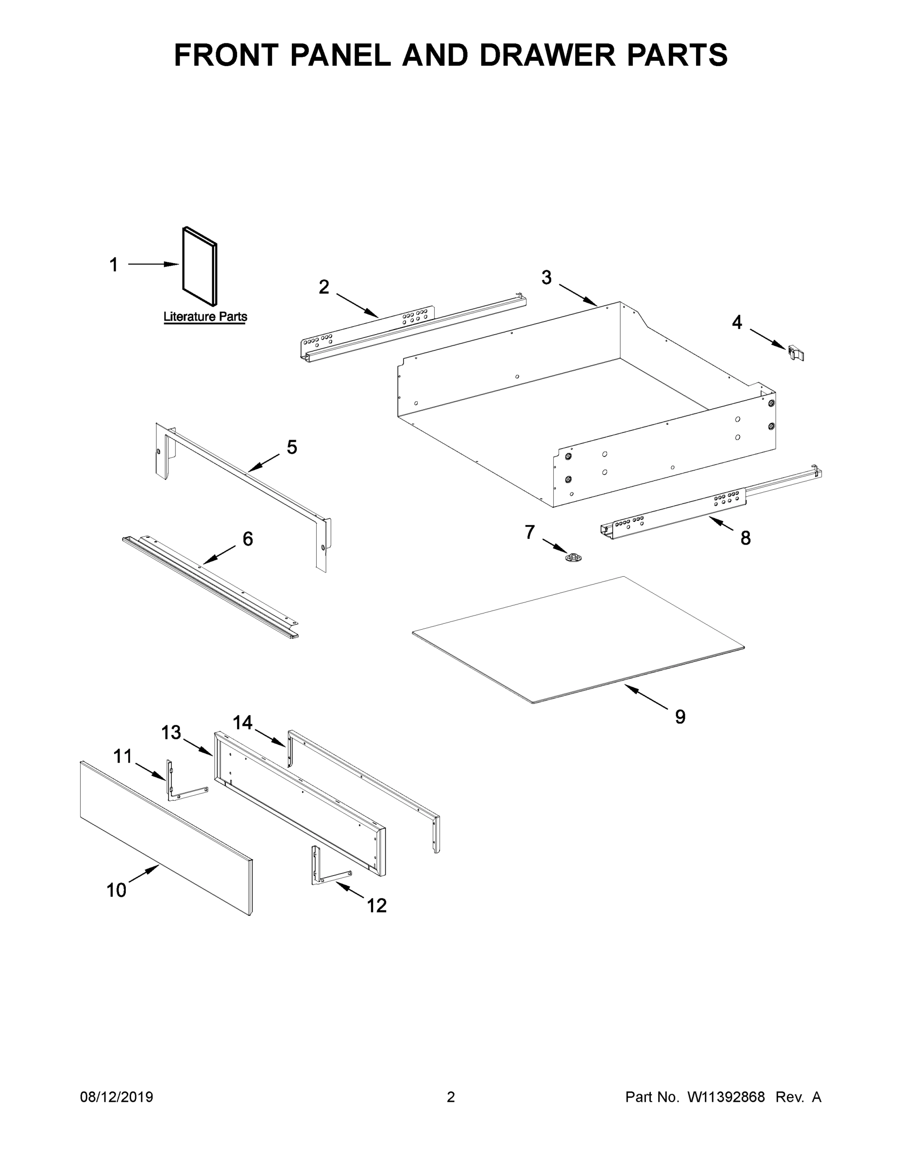 02 - FRONT PANEL AND DRAWER PARTS