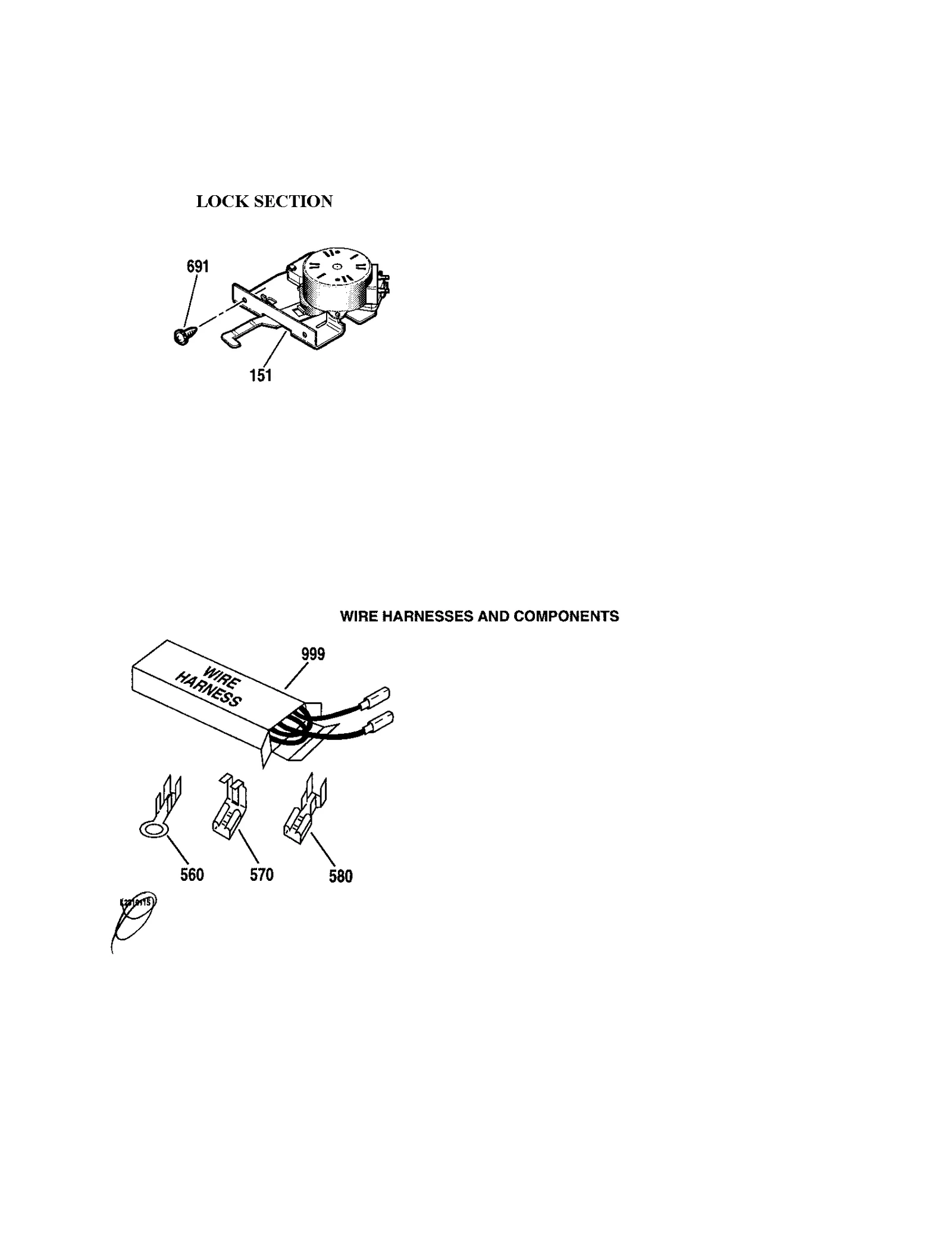 LOCK/WIRE HARNESS/COMPONETS