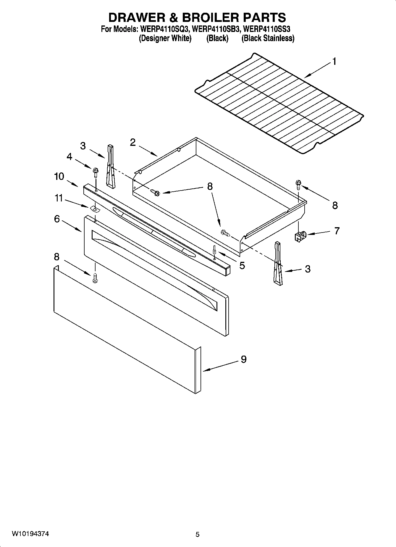 04 - DRAWER & BROILER PARTS