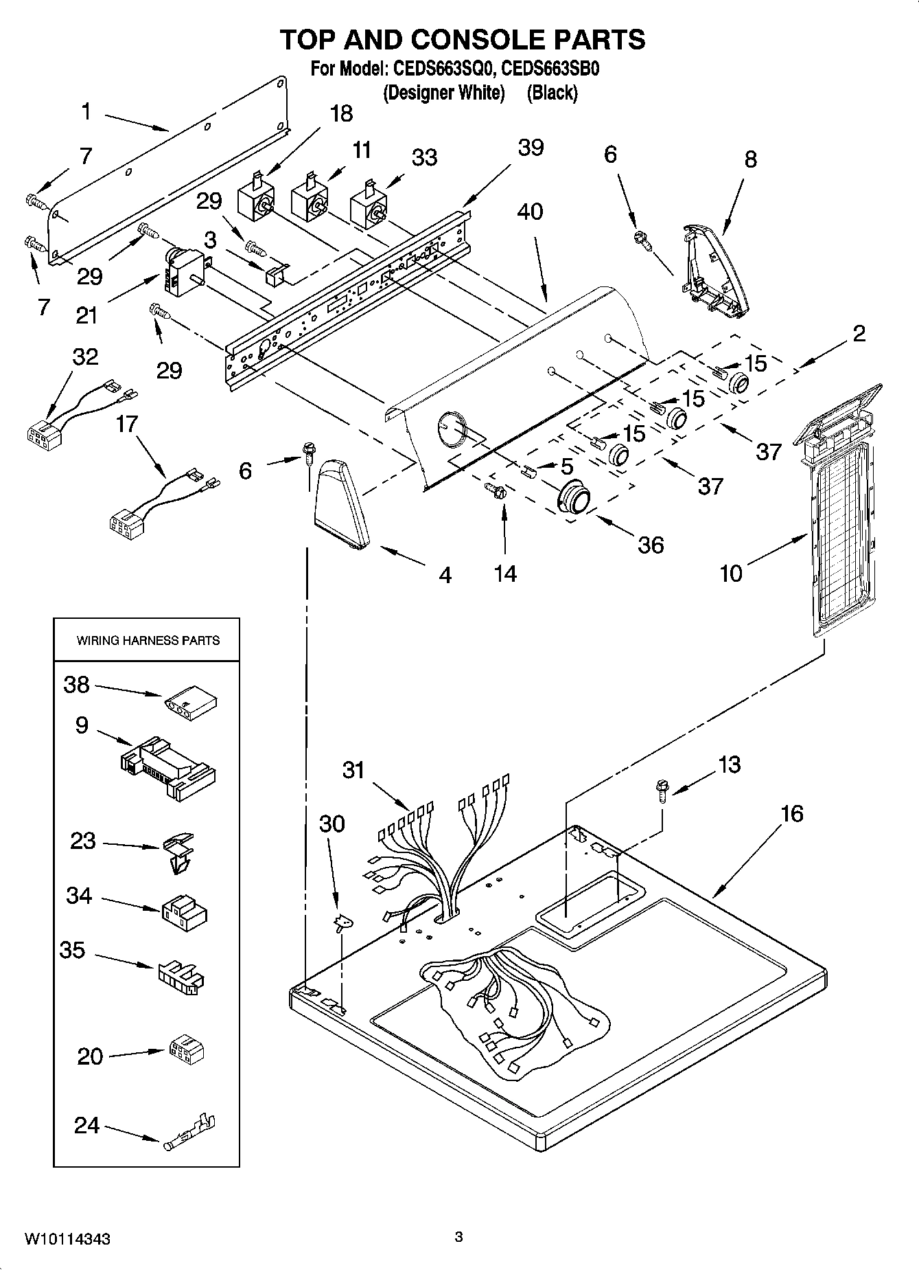 02 - TOP AND CONSOLE PARTS