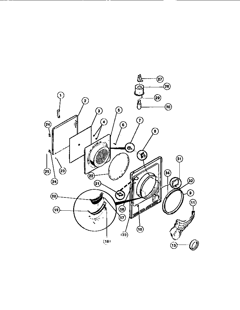 03 - DOOR, FRONT PANEL, LINT FILTER