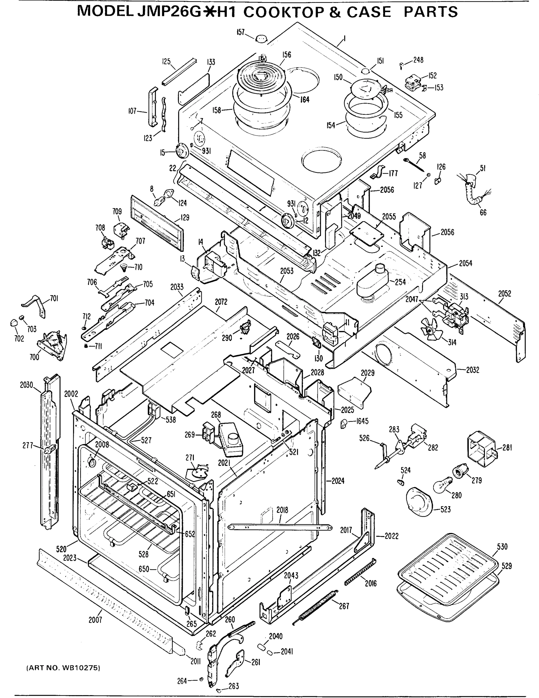 COOKTOP & CASE PARTS