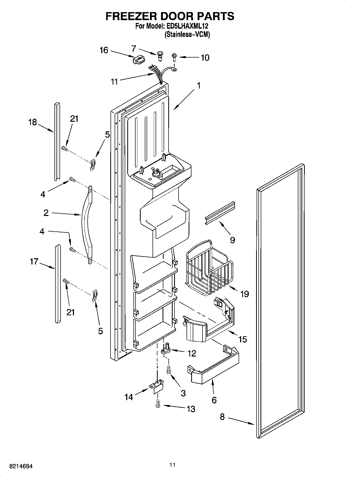 07 - FREEZER DOOR PARTS