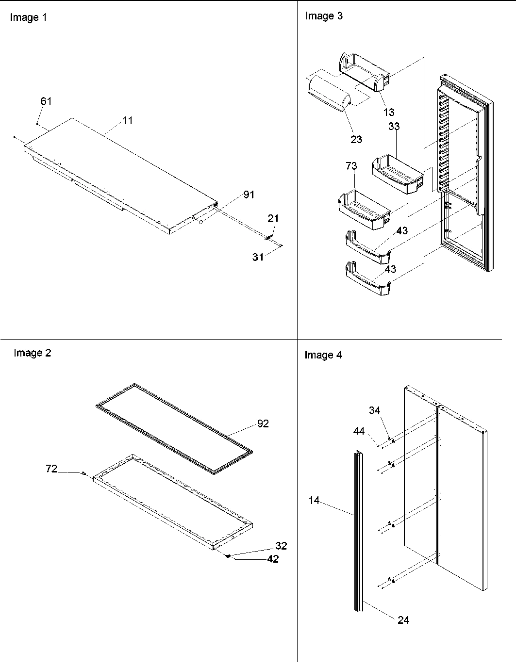 13 - Refrigerator Door, Trim & Handles