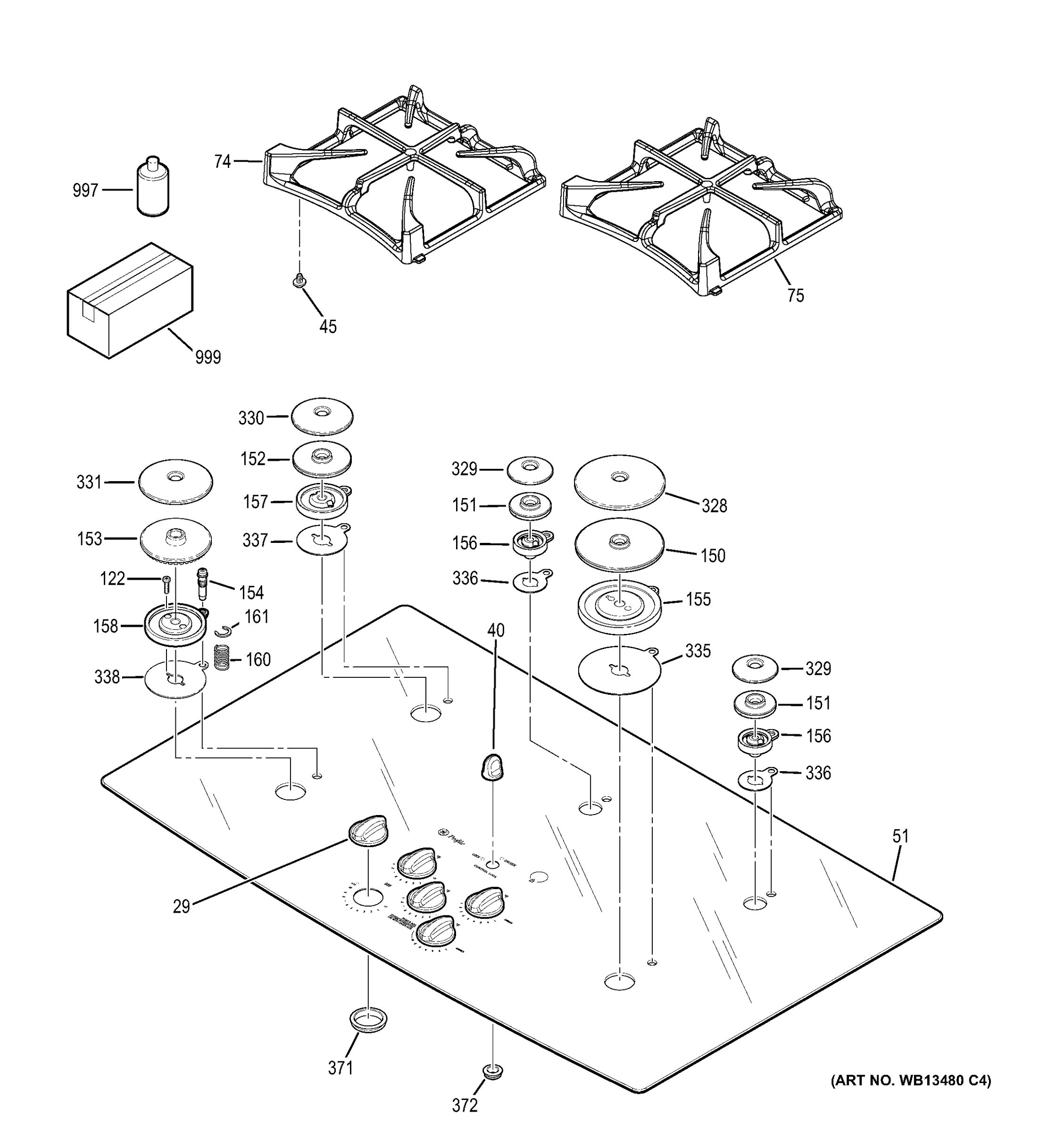 CONTROL PANEL & COOKTOP