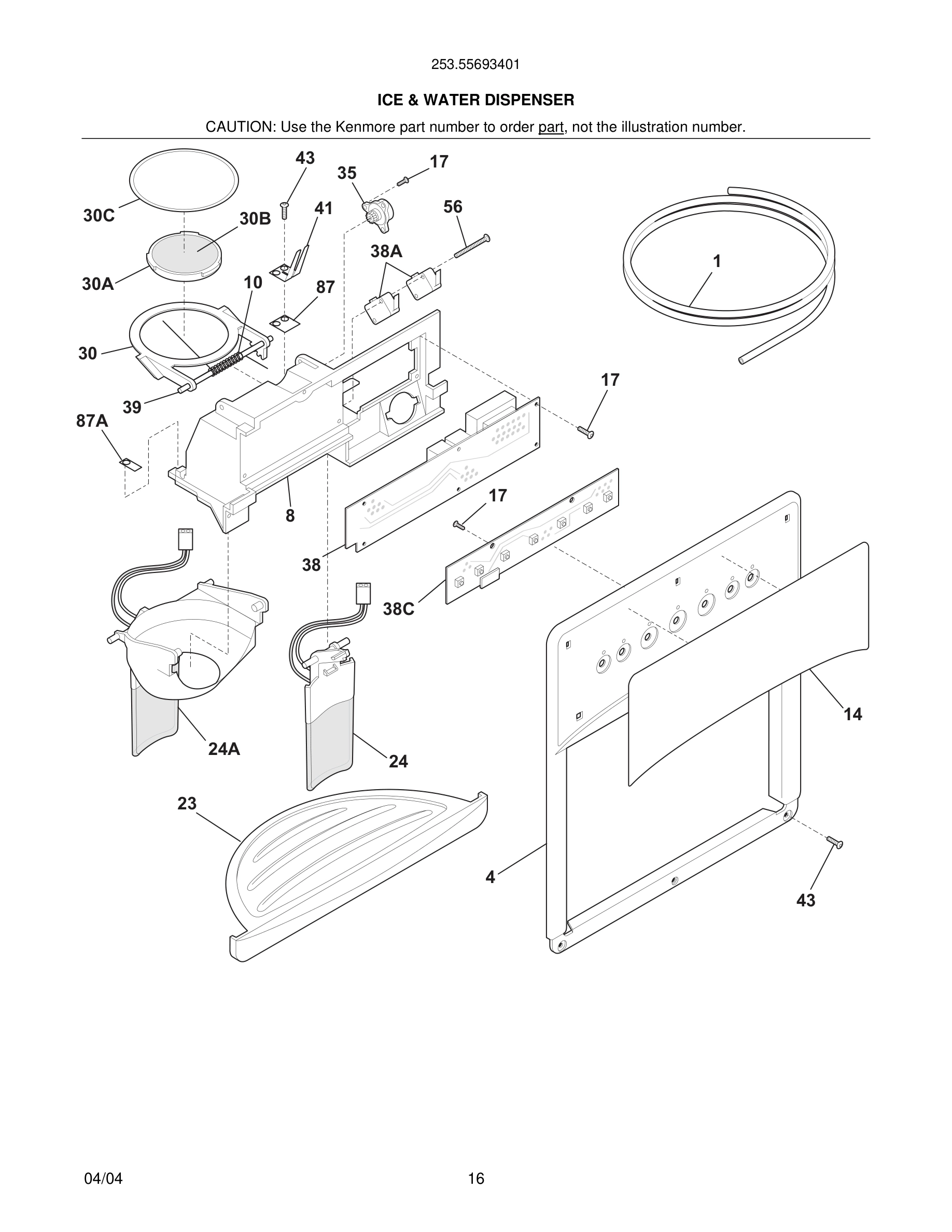17 - ICE & WATER DISPENSER