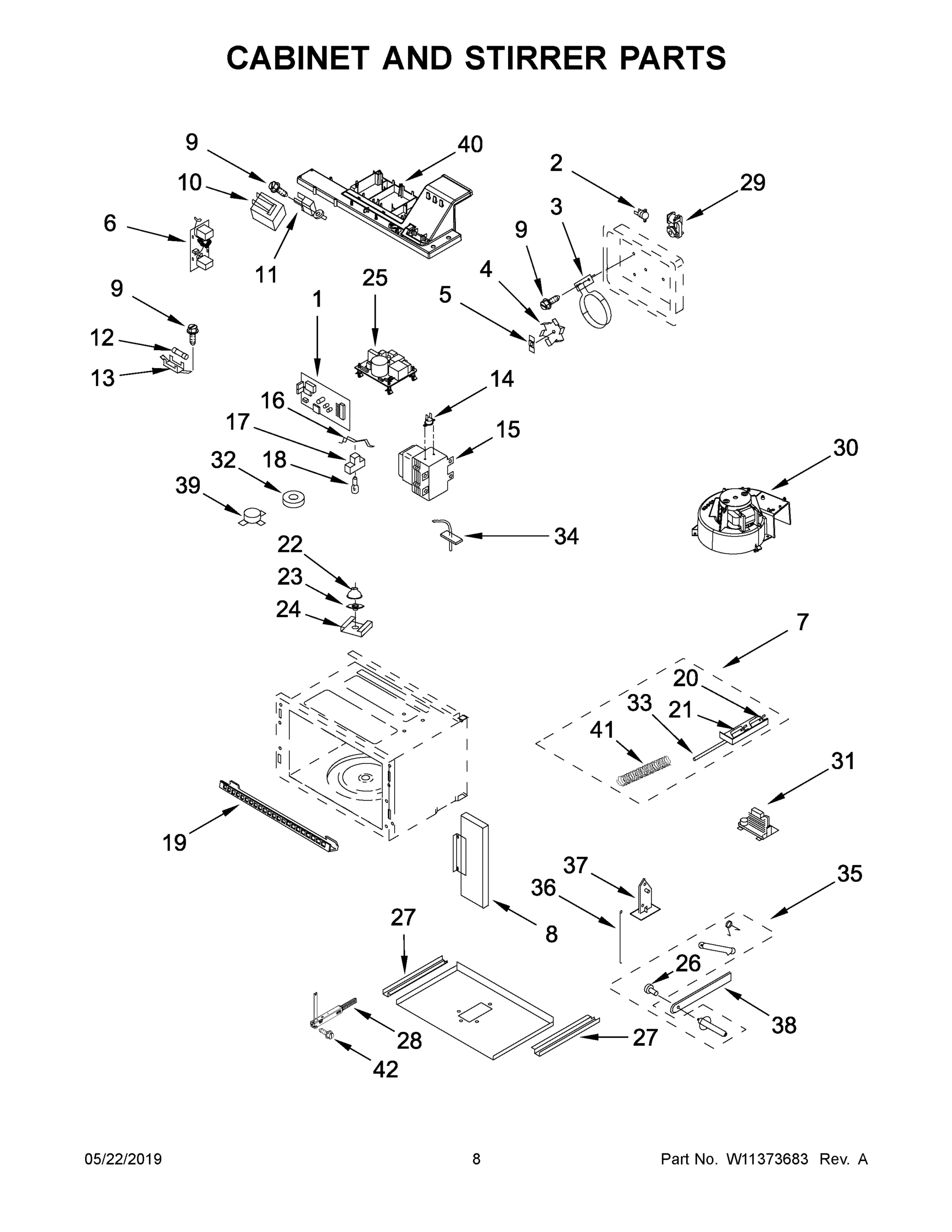 05 - CABINET AND STIRRER PARTS