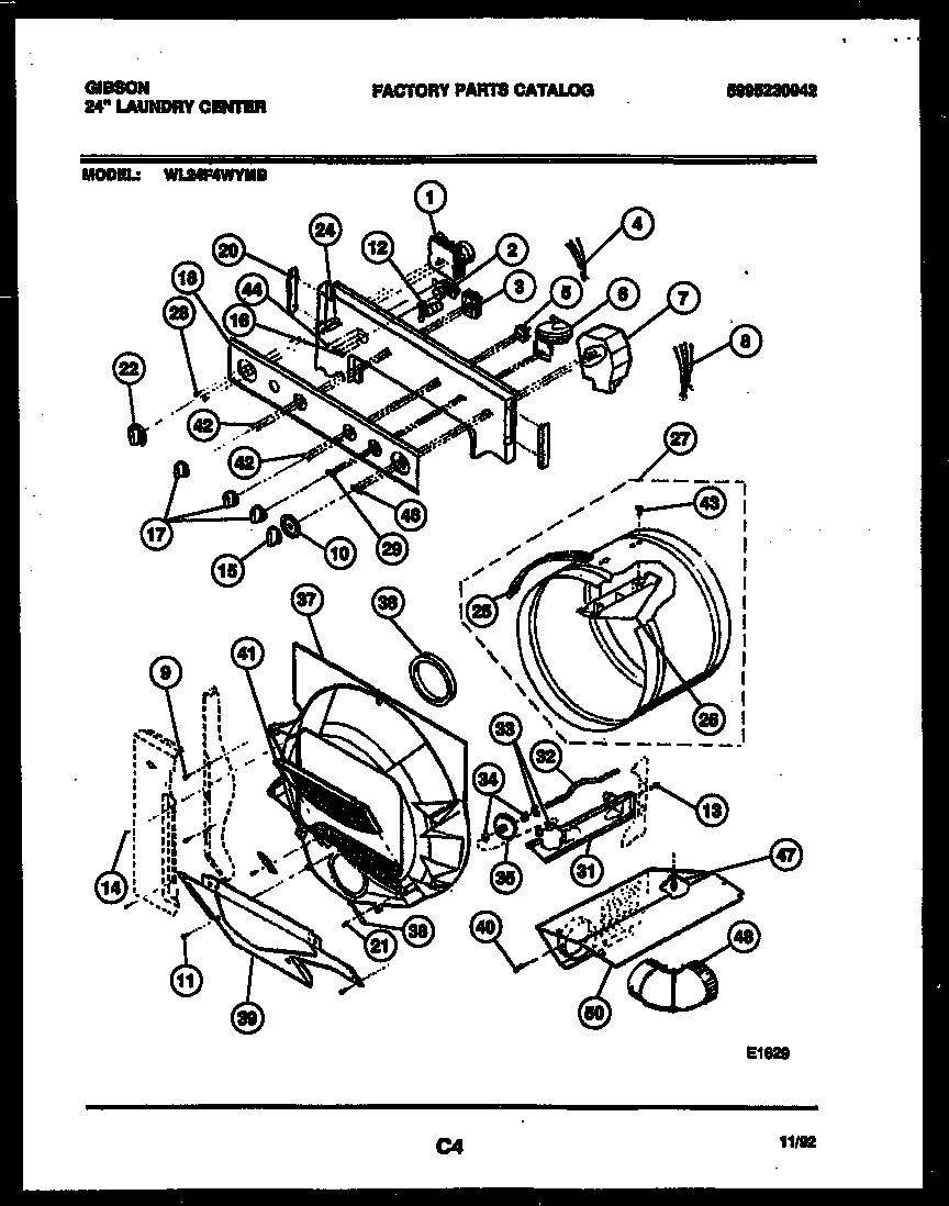 03 - CONTROL, DRUM AND BLOWER PARTS