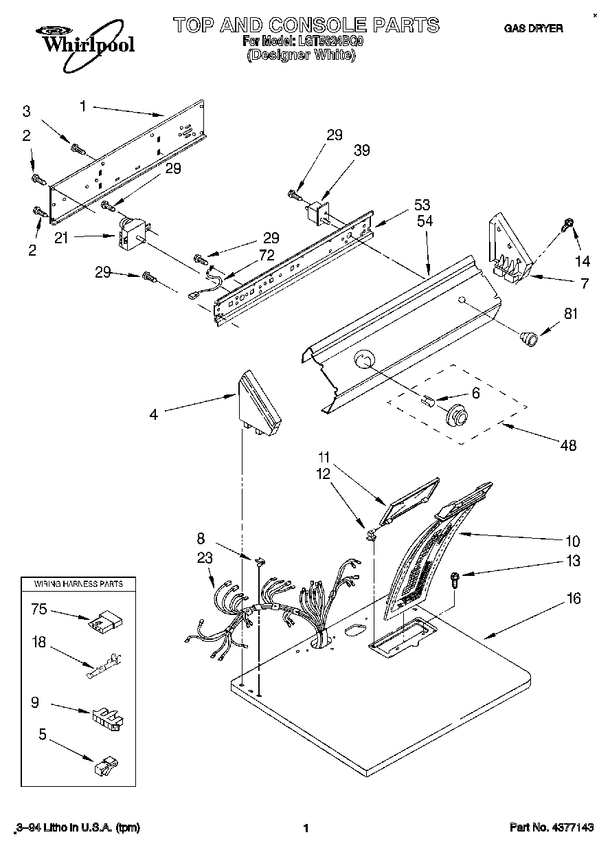 01 - TOP AND CONSOLE, LIT/OPTIONAL