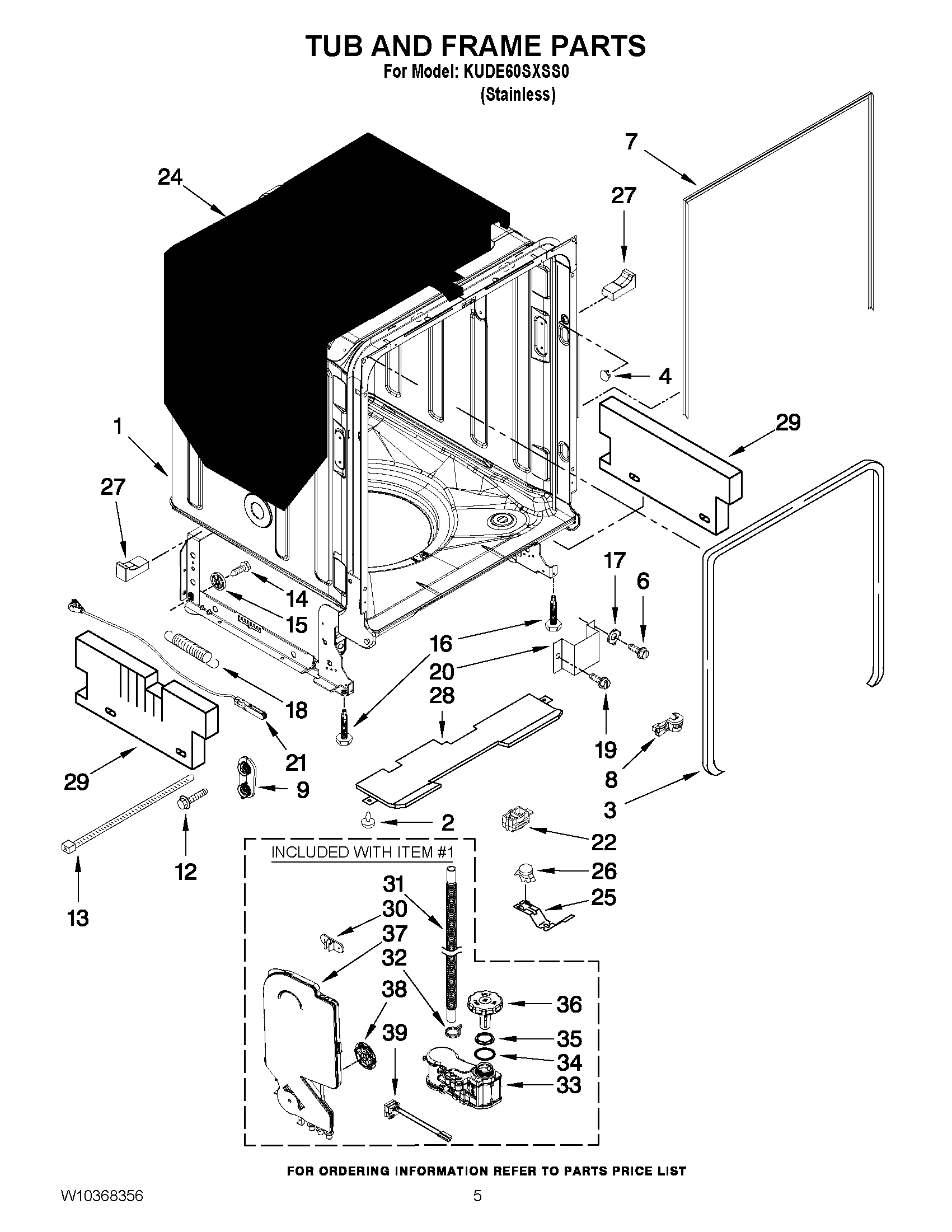 05 - TUB AND FRAME PARTS