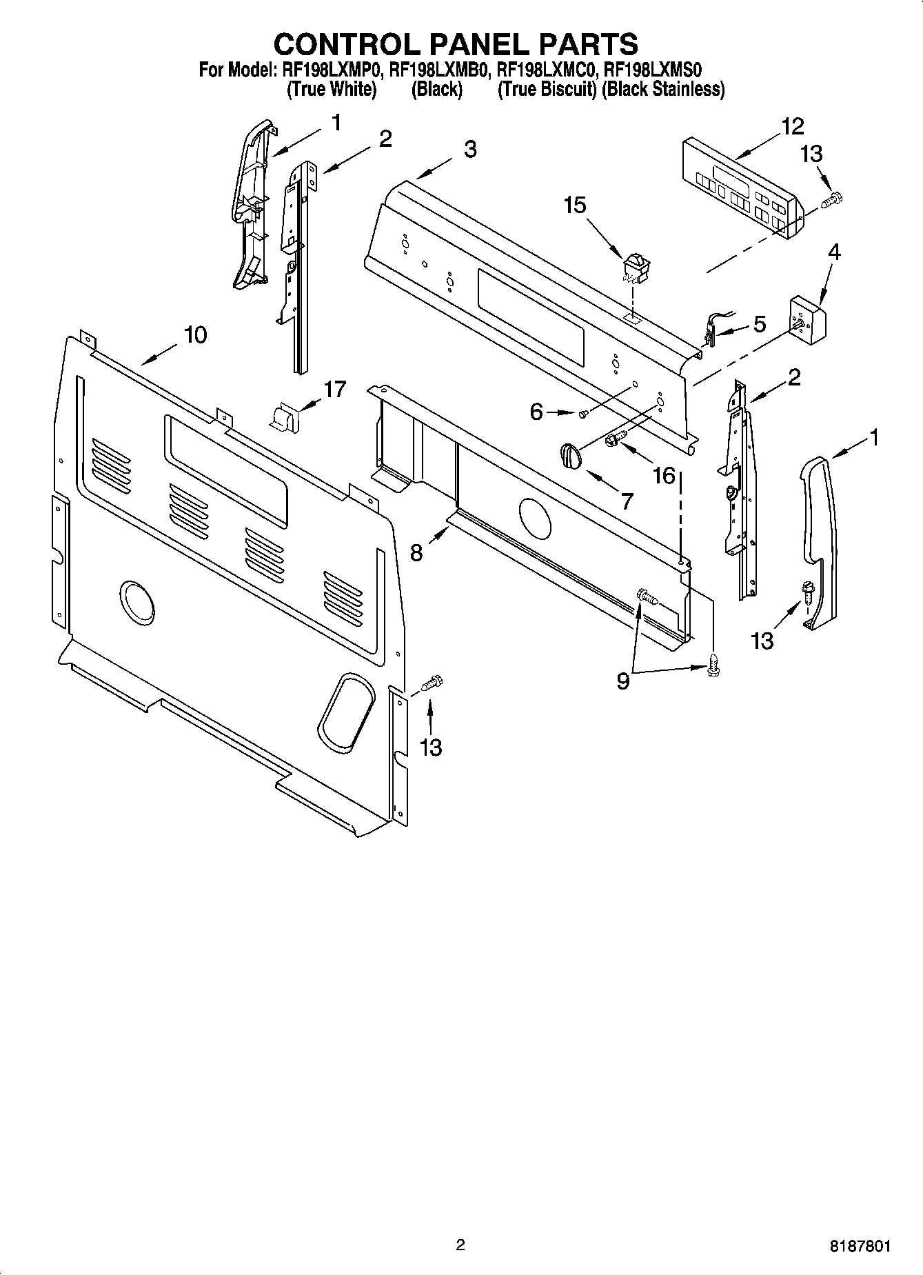 02 - CONTROL PANEL PARTS