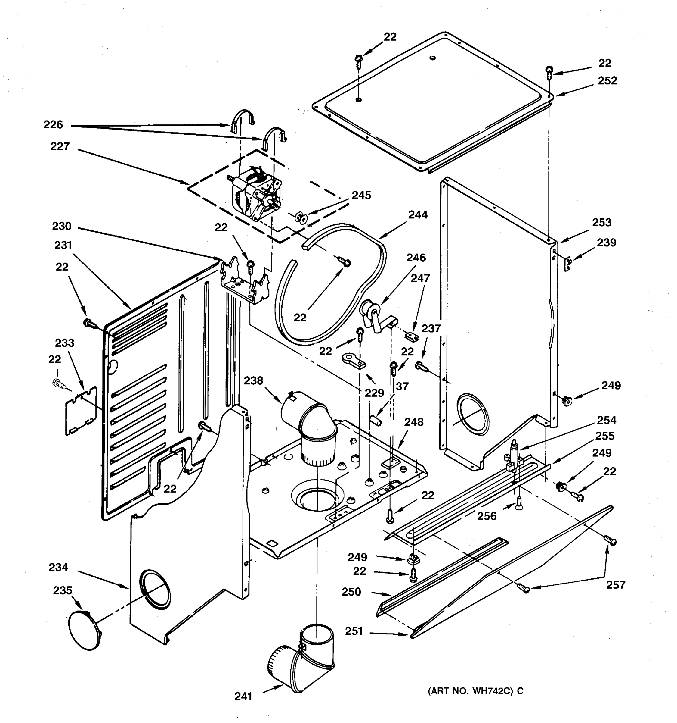 DRYER CABINET & MOTOR PARTS