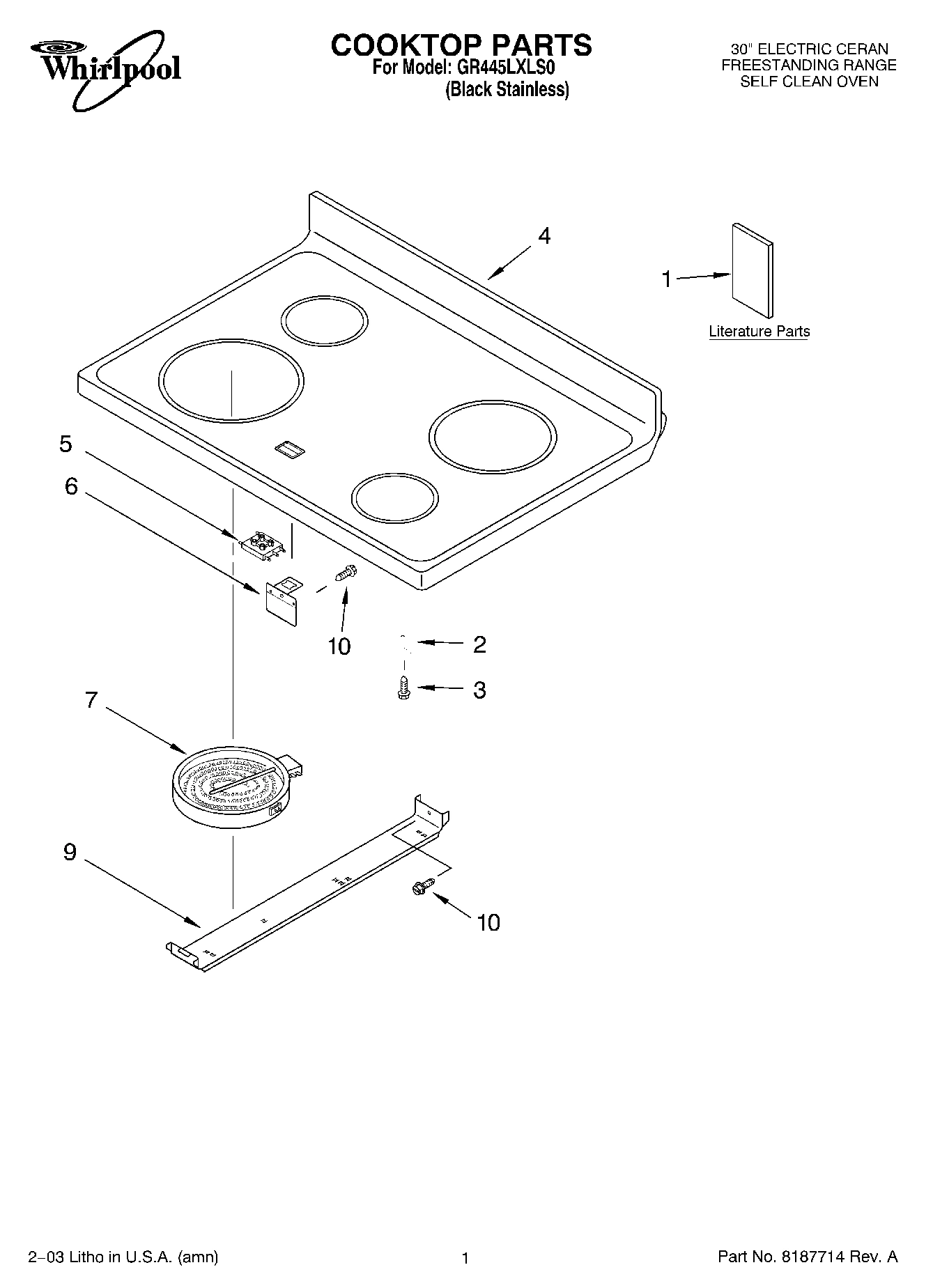 01 - COOKTOP PARTS