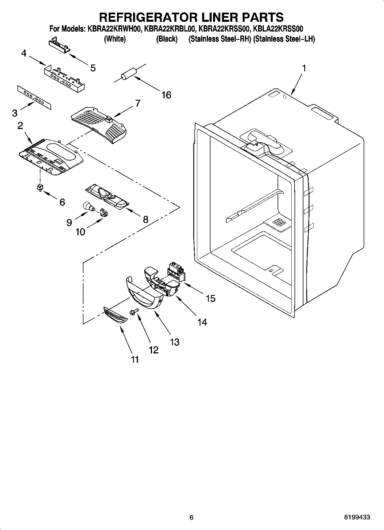 04 - REFRIGERATOR LINER PARTS