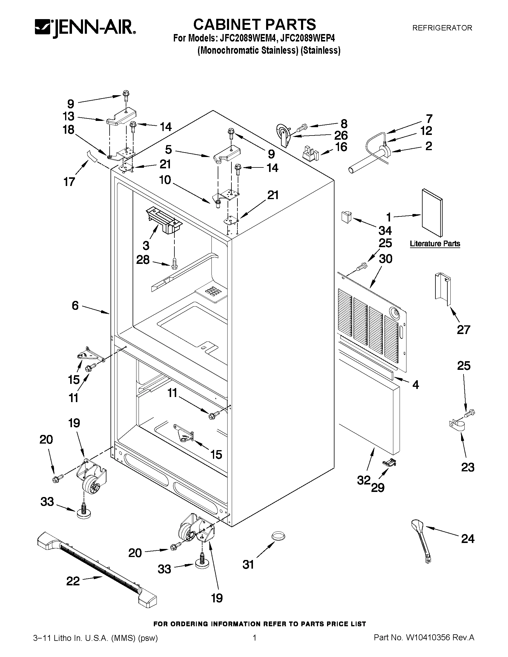 01 - CABINET PARTS