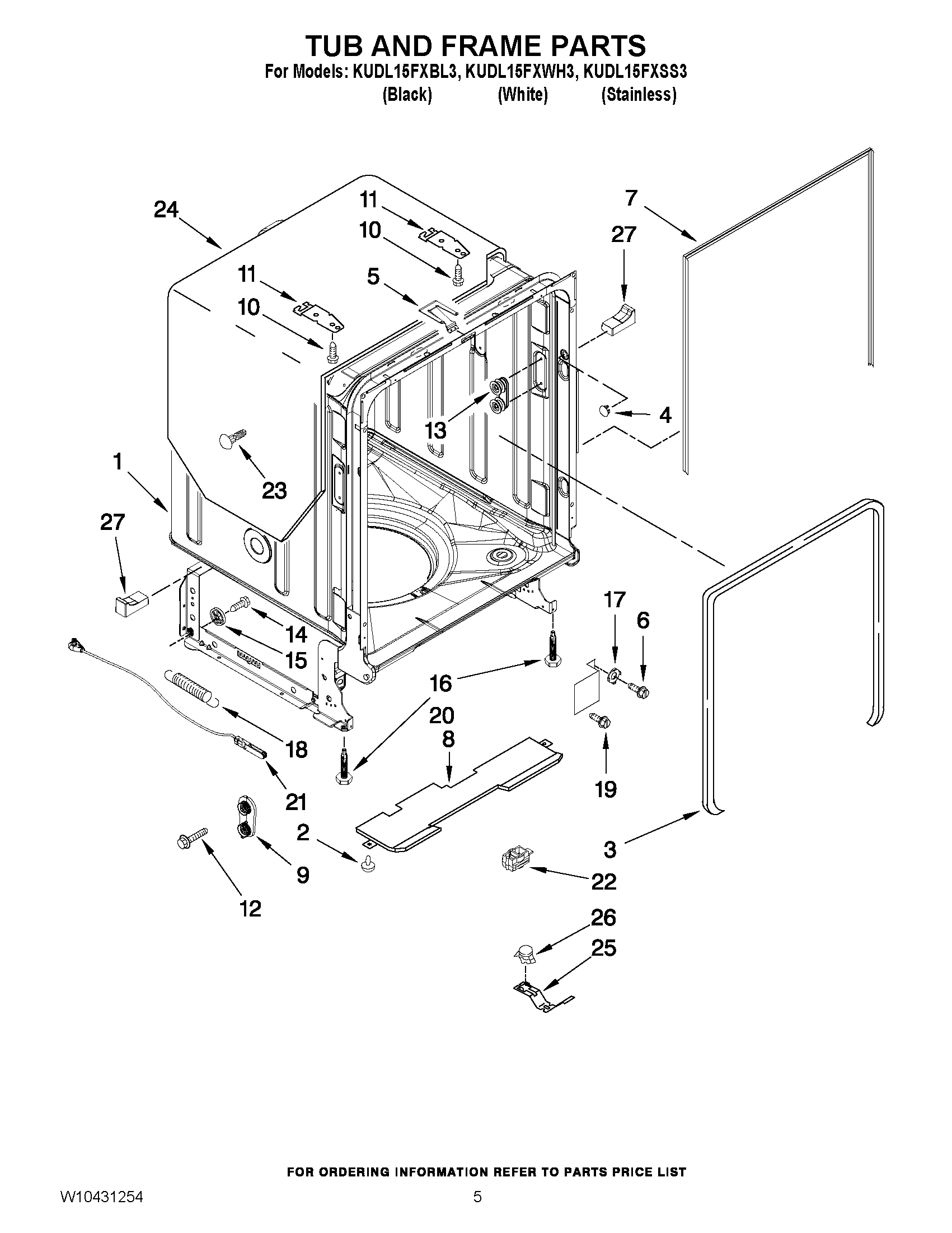 05 - TUB AND FRAME PARTS