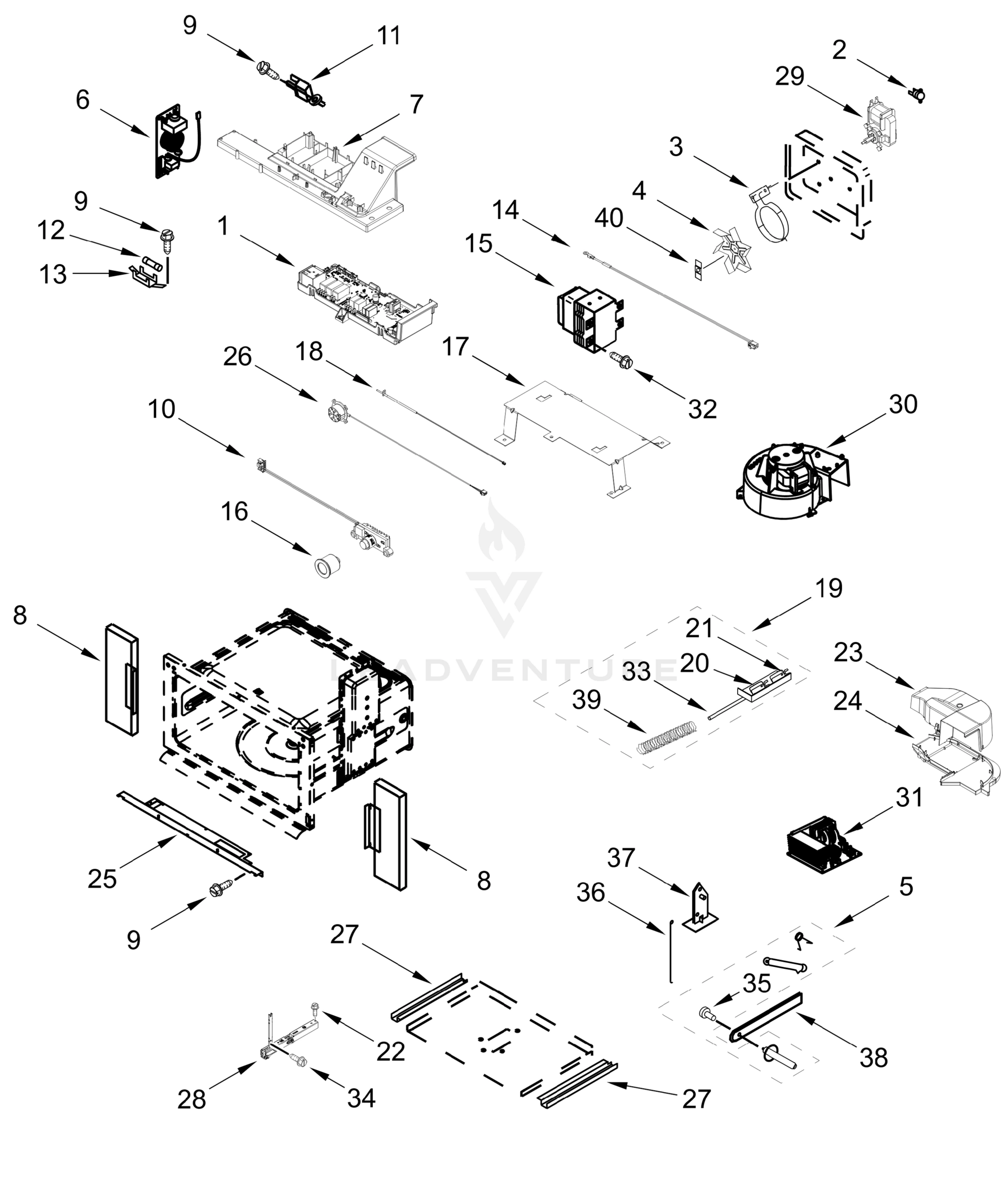 CABINET AND STIRRER PARTS