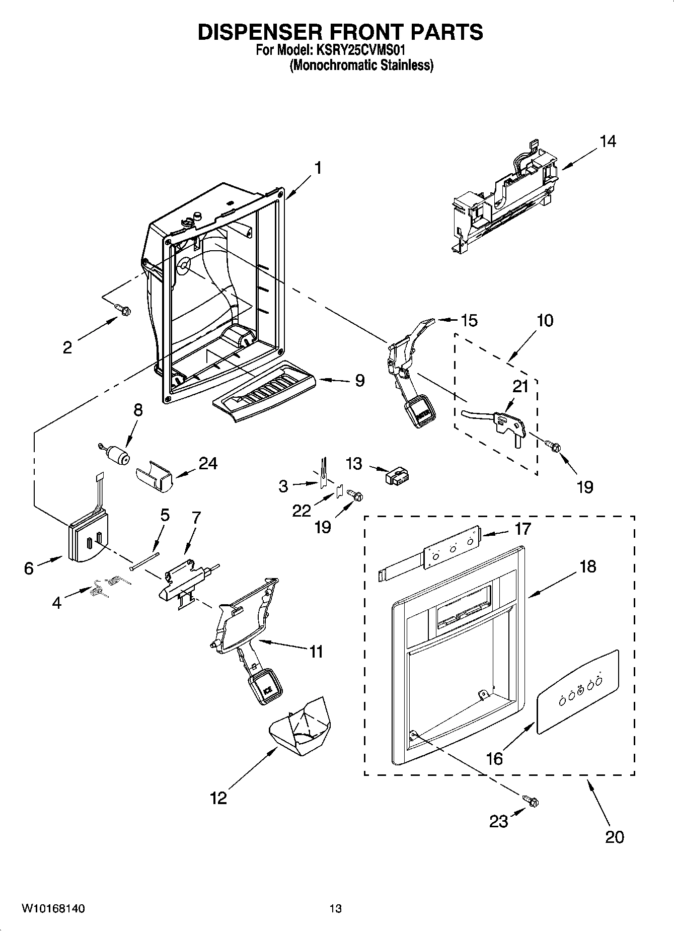 08 - DISPENSER FRONT PARTS